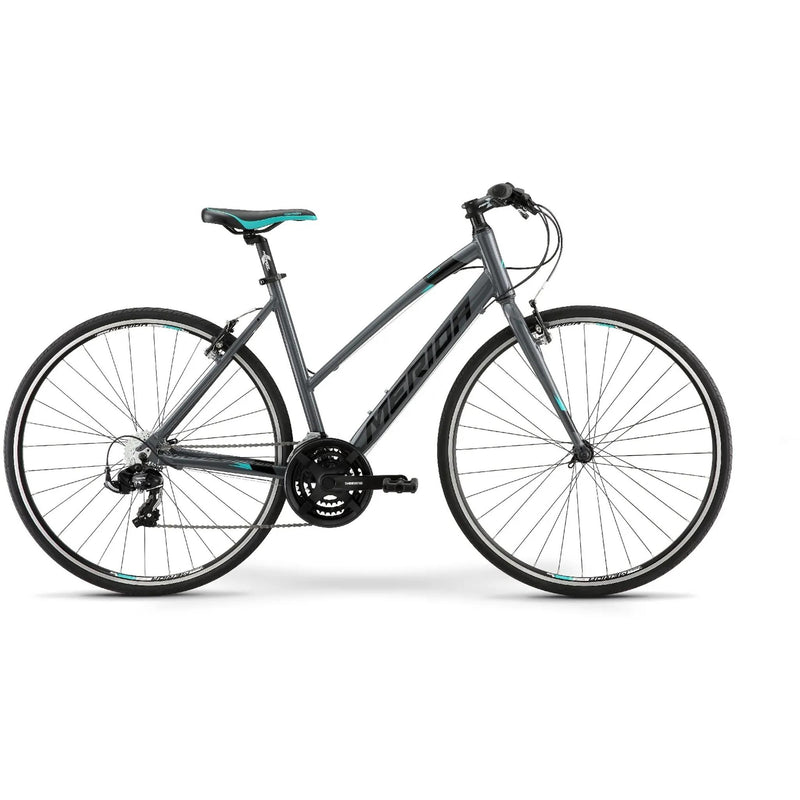 Merida Speeder 10-V W Womens Flat Bar Road Bike Glossy Grey/Black/Teal