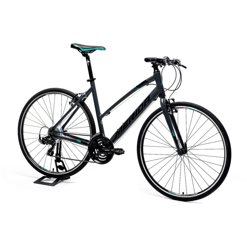 Merida Speeder 10-V W Womens Flat Bar Road Bike Glossy Grey/Black/Teal