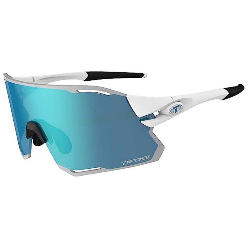 Tifosi Rail Race Cycling Glasses Matte White/Clarion Blue/Clear Lens
