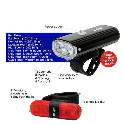 Azur Halo 750/25 Lumens USB Light Set