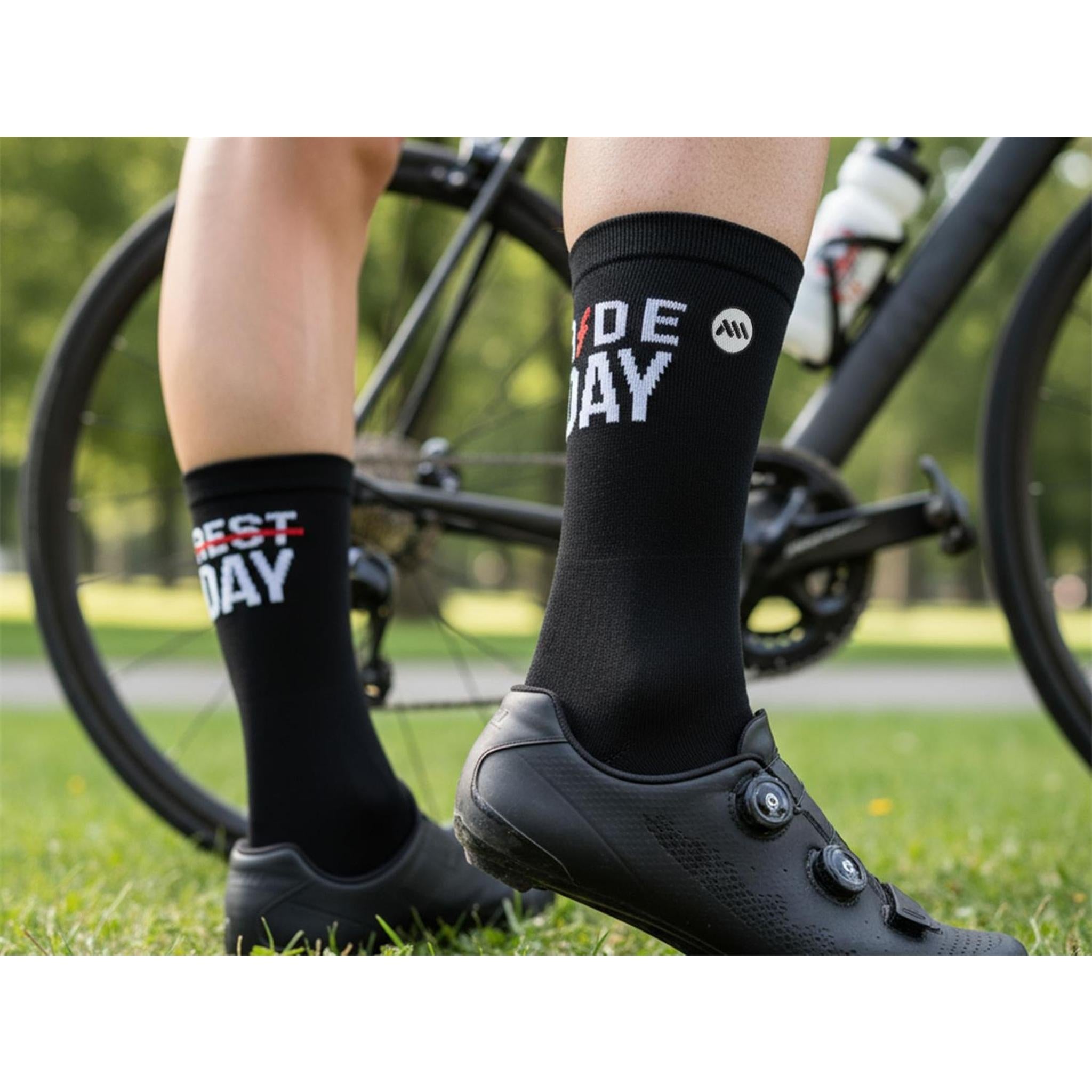 AMS Ride Day Road Long Socks Black UNI 40-45cm