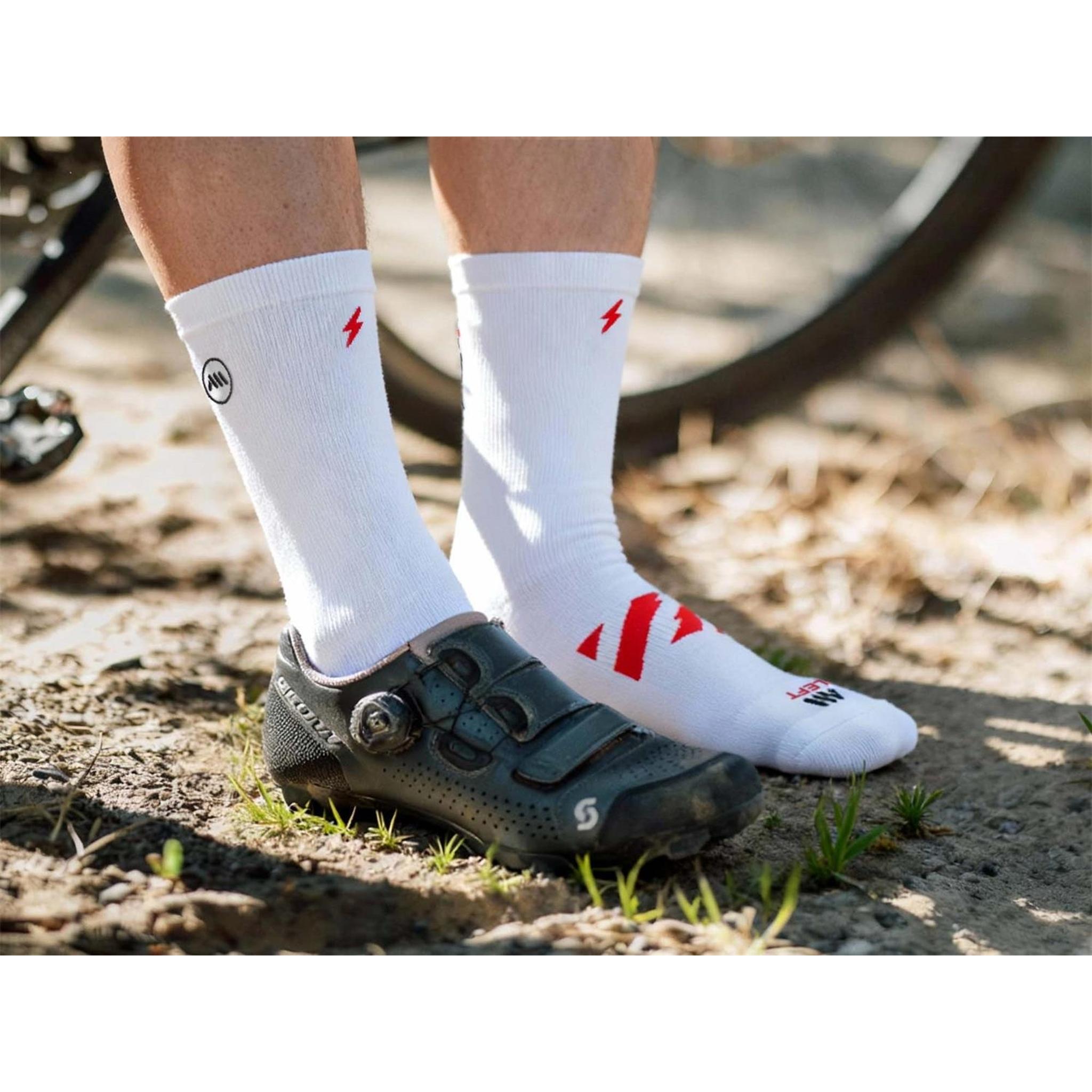 AMS Ride Day Road Long Socks White UNI 40-45cm