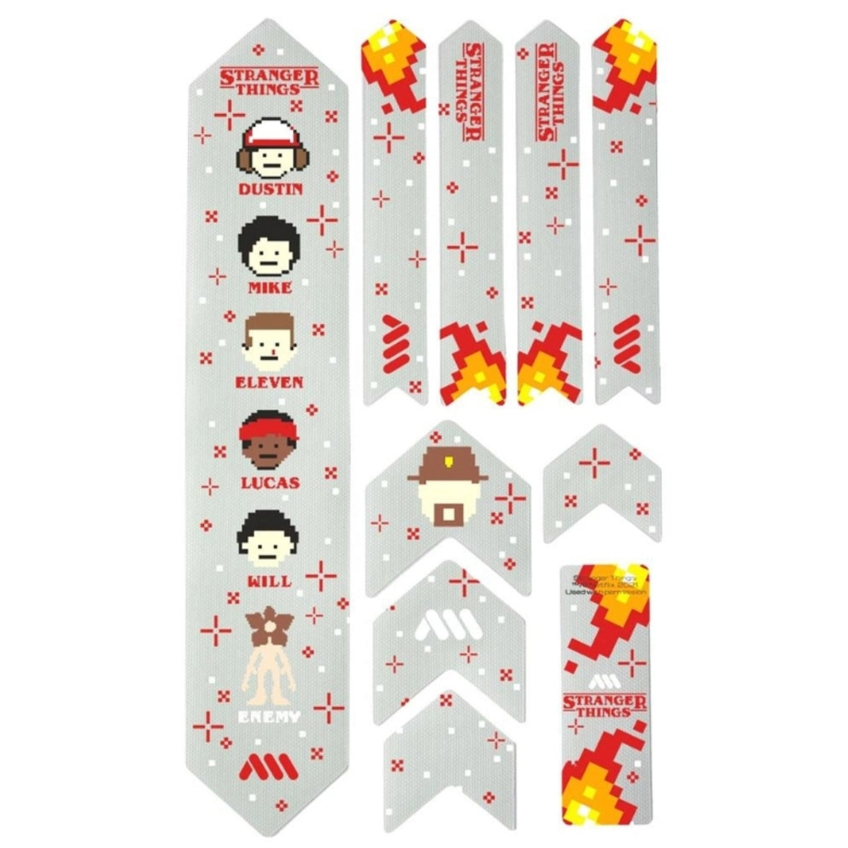 Ams Frame Guard Extra - Stranger Things 8-Bit Clear – 99bikes.co.nz