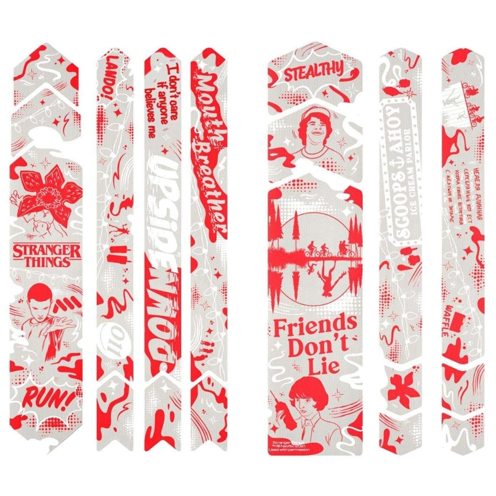 Ams Frame Guard Full Stranger Things Upside Down White (E-Bike Compatible)