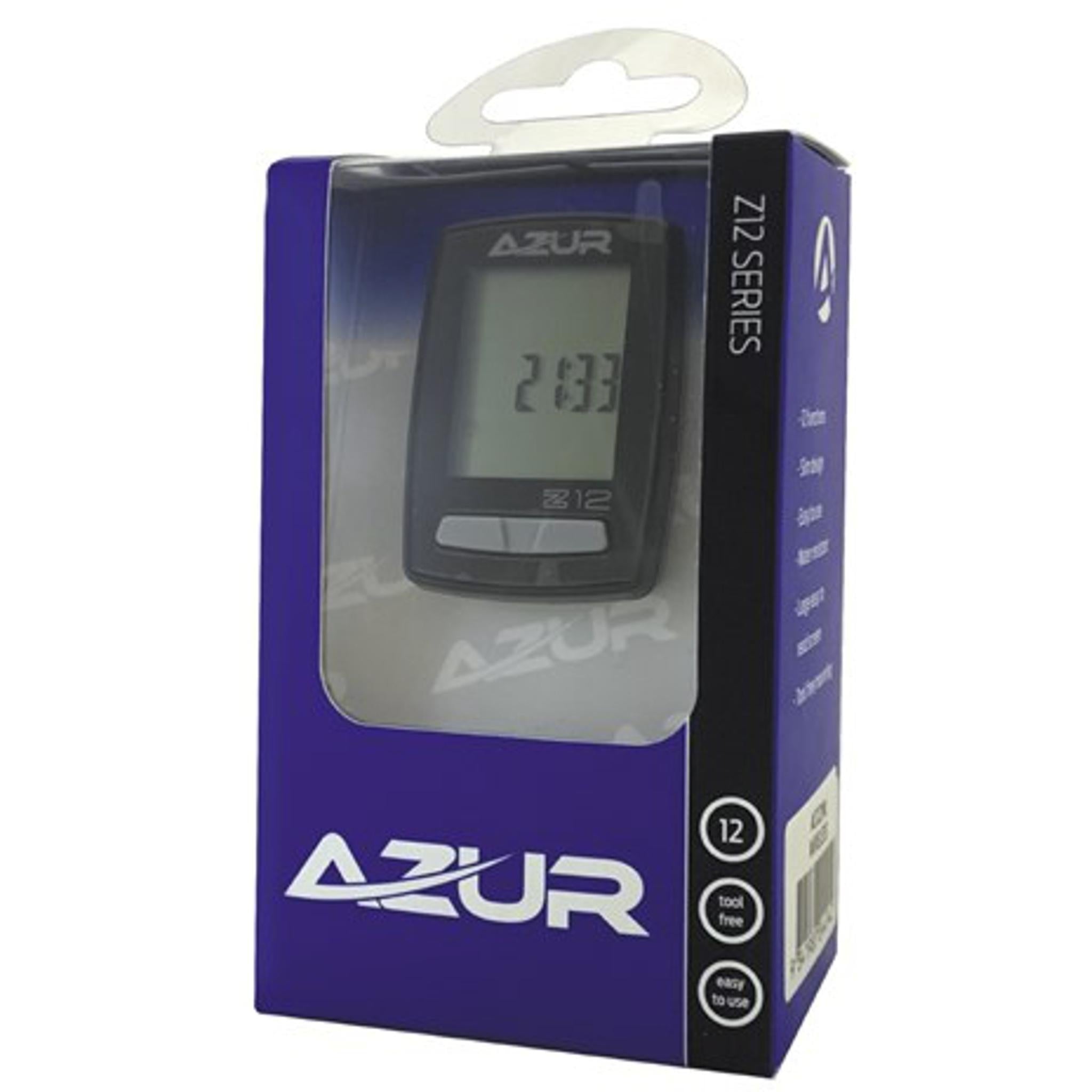 Azur 12Z Wireless 12-Function Bike Computer Black