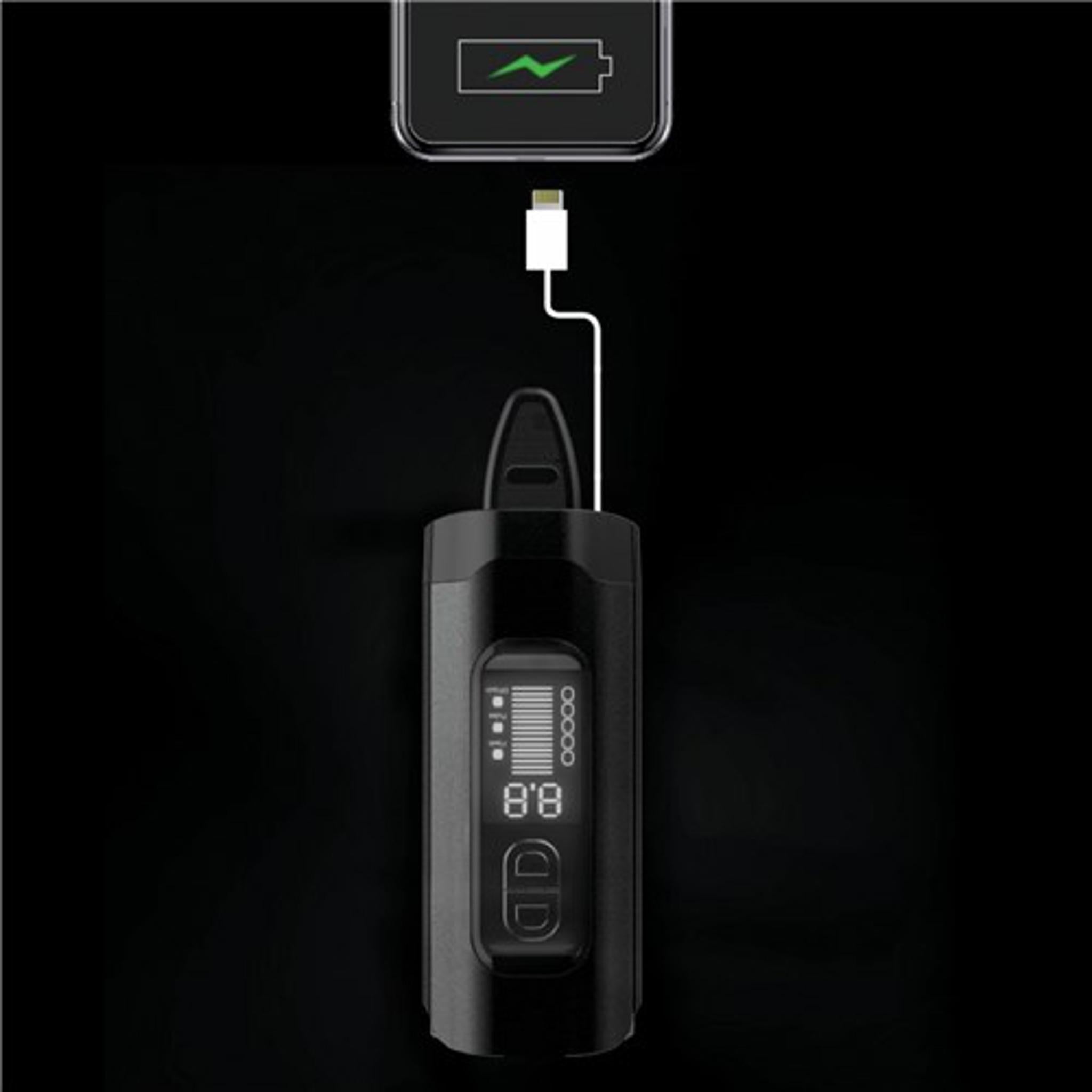 Azur Polix 1600 Lumens USB Front Light with Power Bank Black