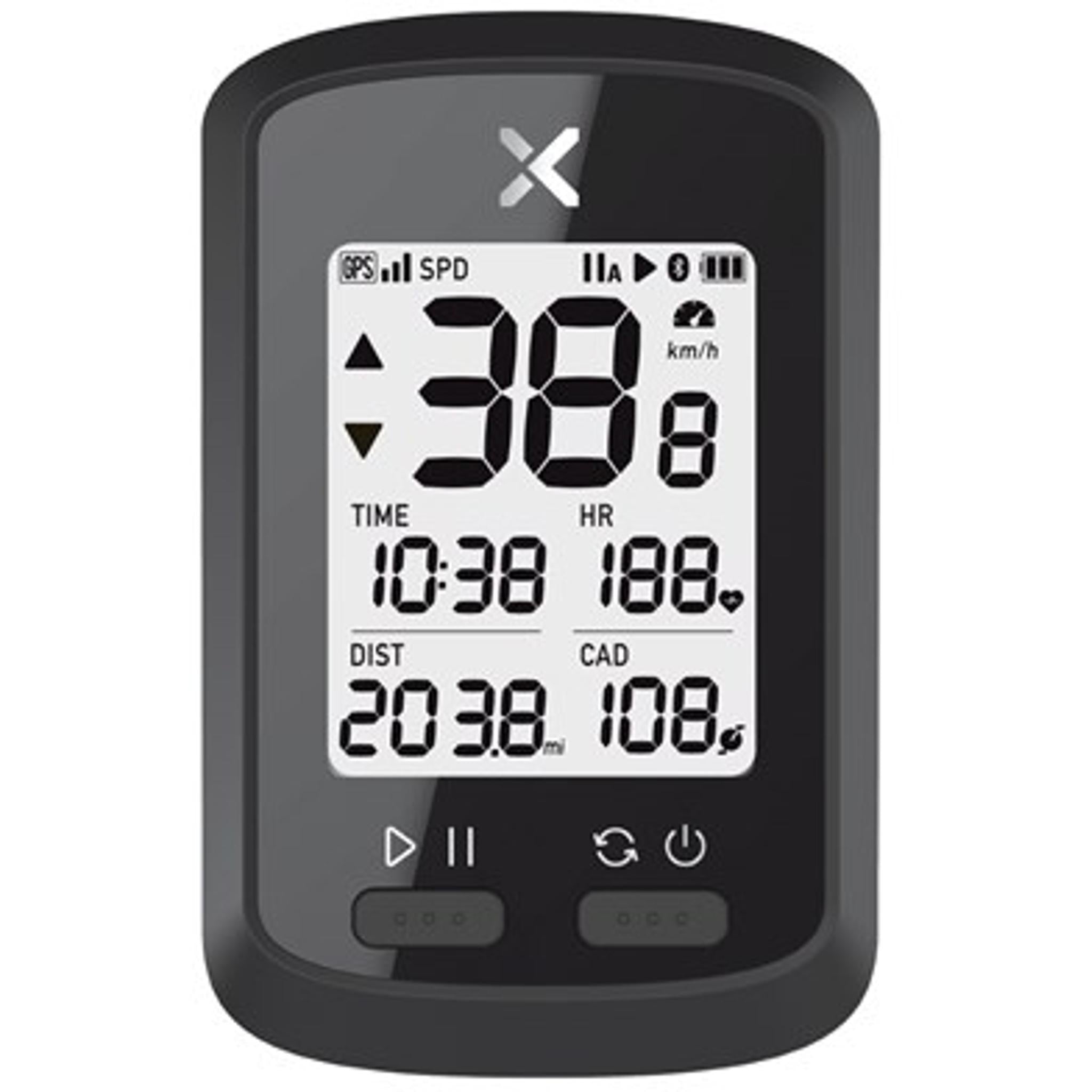 Azur XOSS 10-Function GPS Bike Computer Black