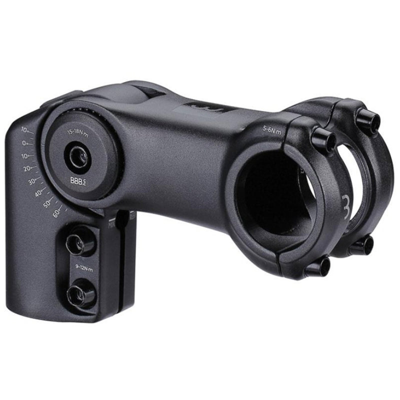 BBB Highfix Os Stem 80mm 31.8 +60/-10D Adjustable (Fits 28.6mm Steerer)