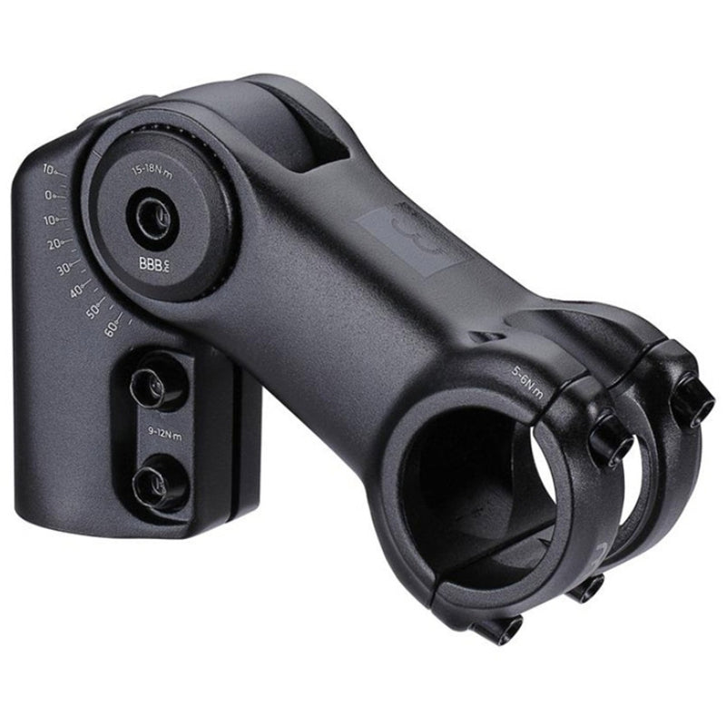 BBB Highfix Os Stem 80mm 31.8 +60/-10D Adjustable (Fits 28.6mm Steerer)