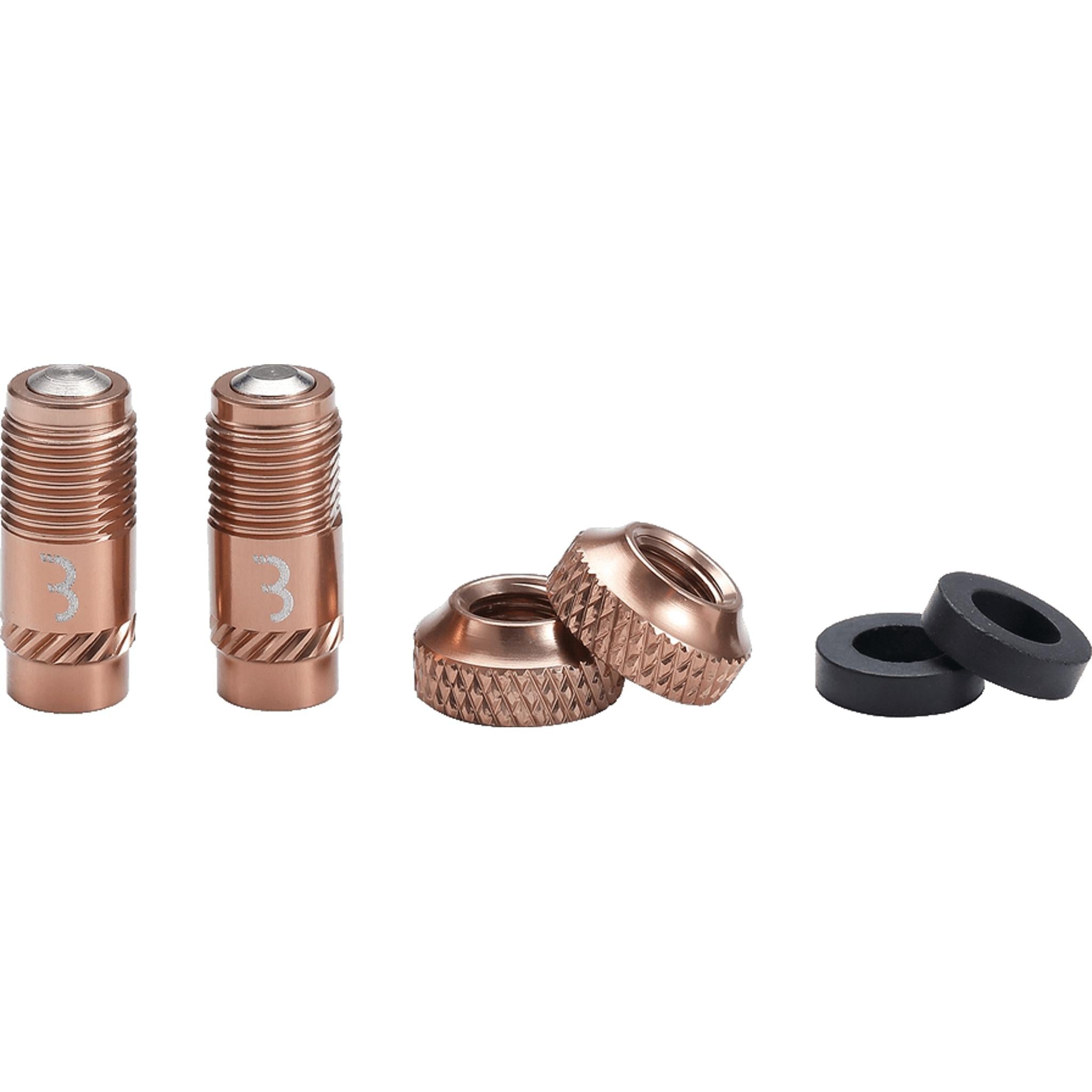 BBB CoreCap Tubeless Valve Cap Set 40mm Copper