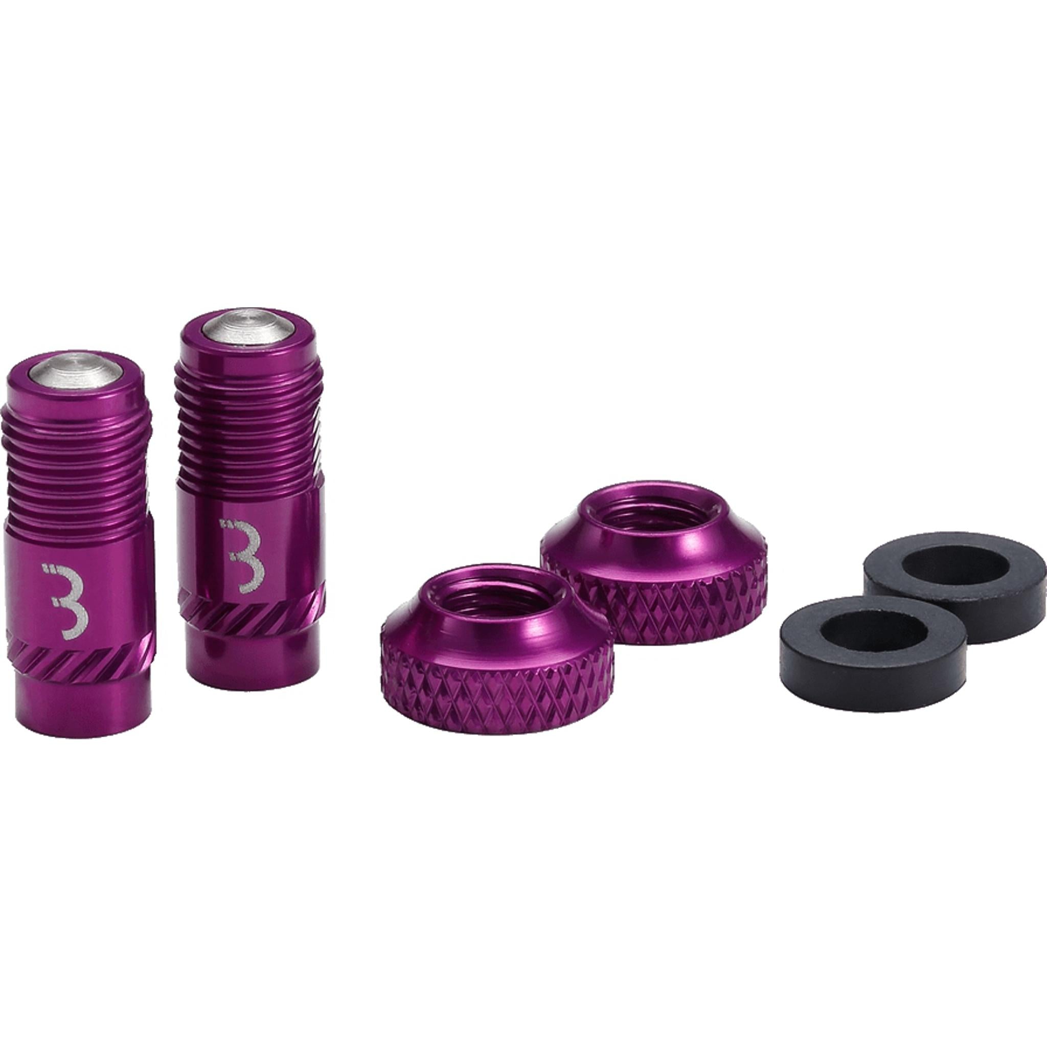 BBB CoreCap Tubeless Valve Cap Set 40mm Purple