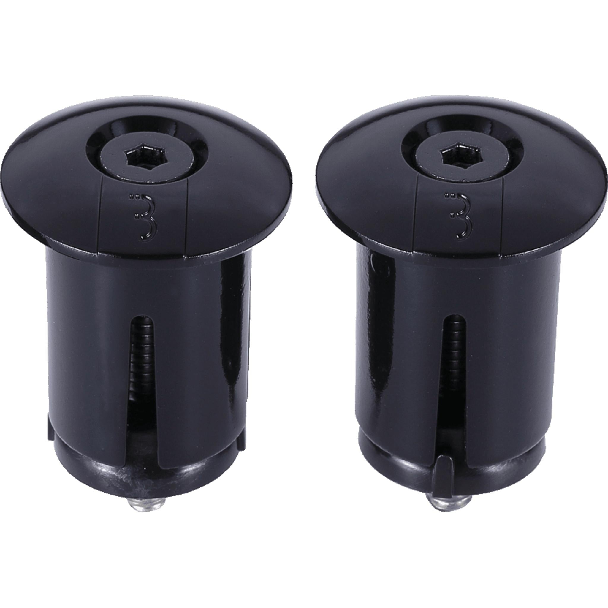 BBB ScrewOn Plugs for Handlebar Tape Black