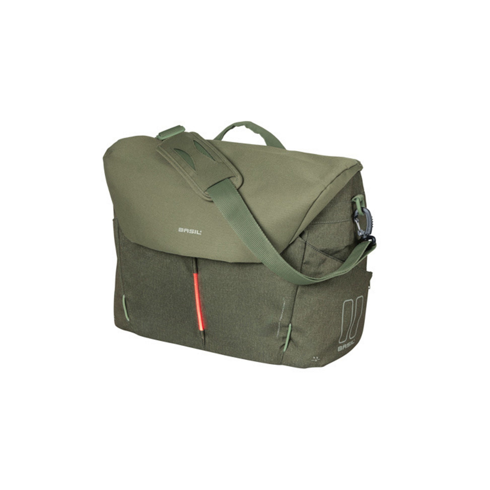Basil B-Safe Commuter Office Bag With Nordlicht Light Olive Green (Includes Rain Cover)
