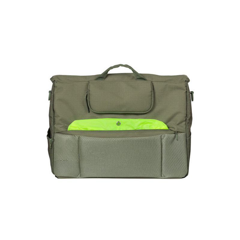Basil B-Safe Commuter Office Bag With Nordlicht Light Olive Green (Includes Rain Cover)