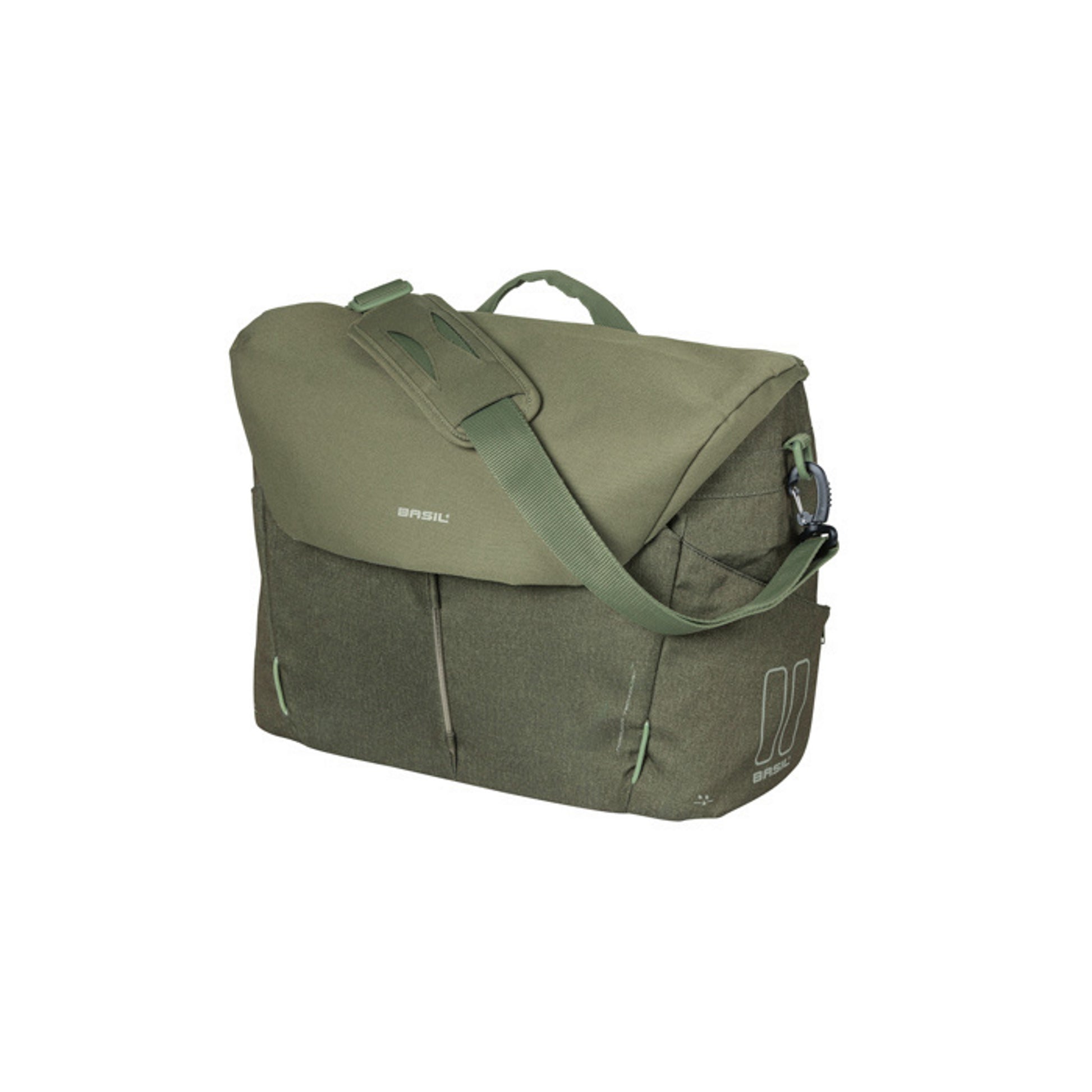 Basil B-Safe Commuter Office Bag With Nordlicht Light Olive Green (Includes Rain Cover)