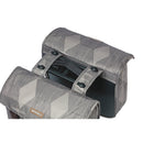 Basil Elegance Double Pannier with MIK Adapter Plate 40-49L Chateau Taupe