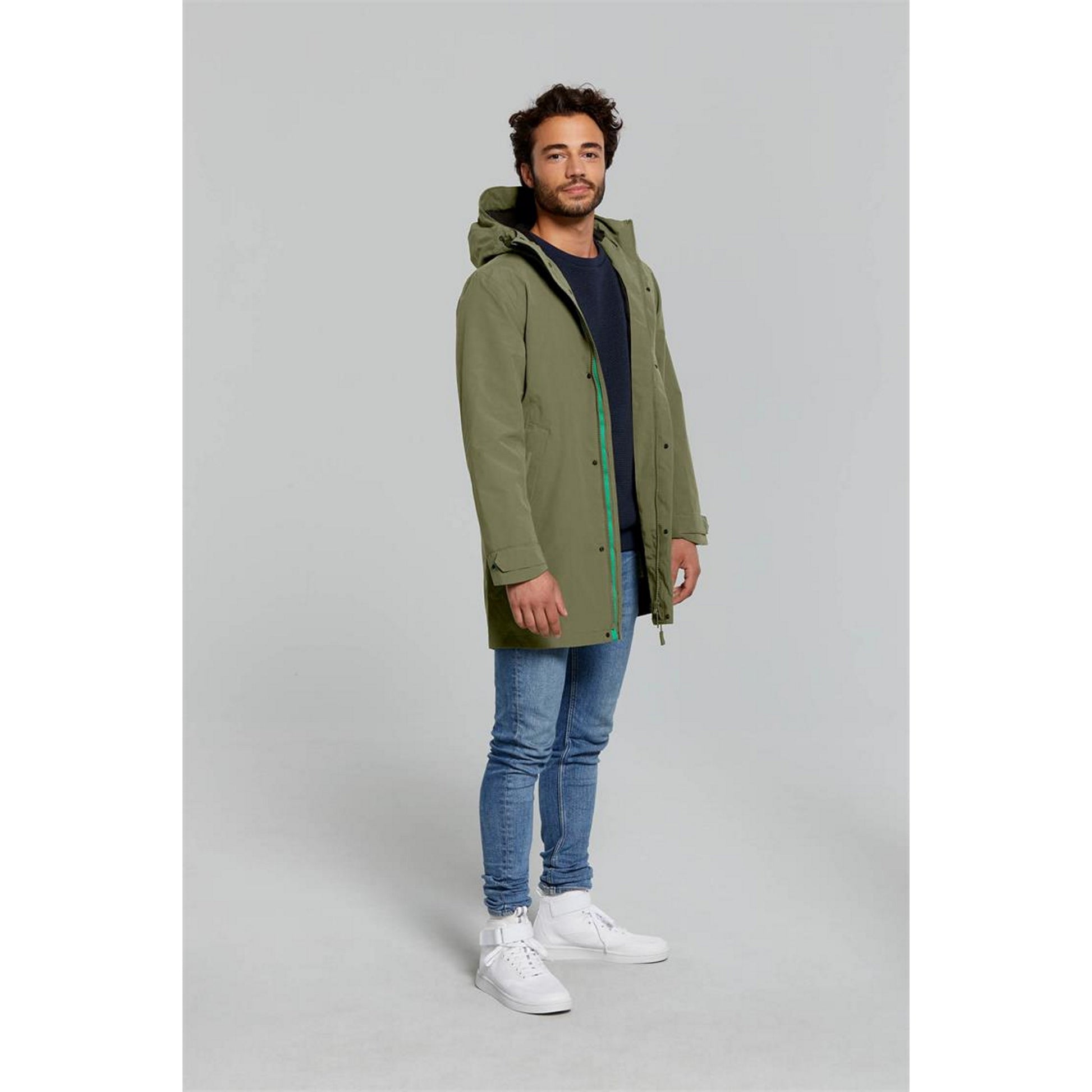 Basil Mosse Men's Bicycle Rain Parka Olive Green