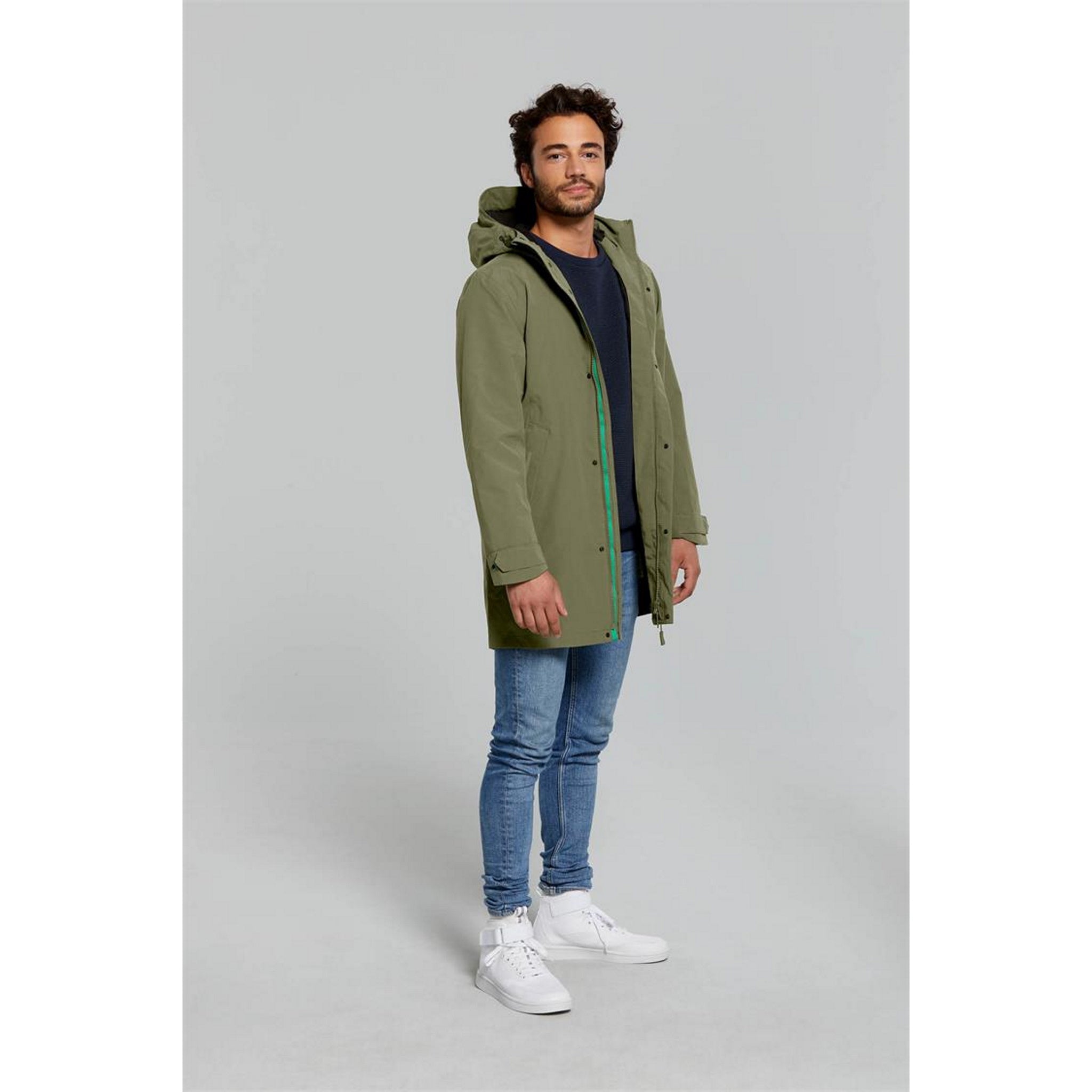 Basil Mosse Men's Bicycle Rain Parka Olive Green