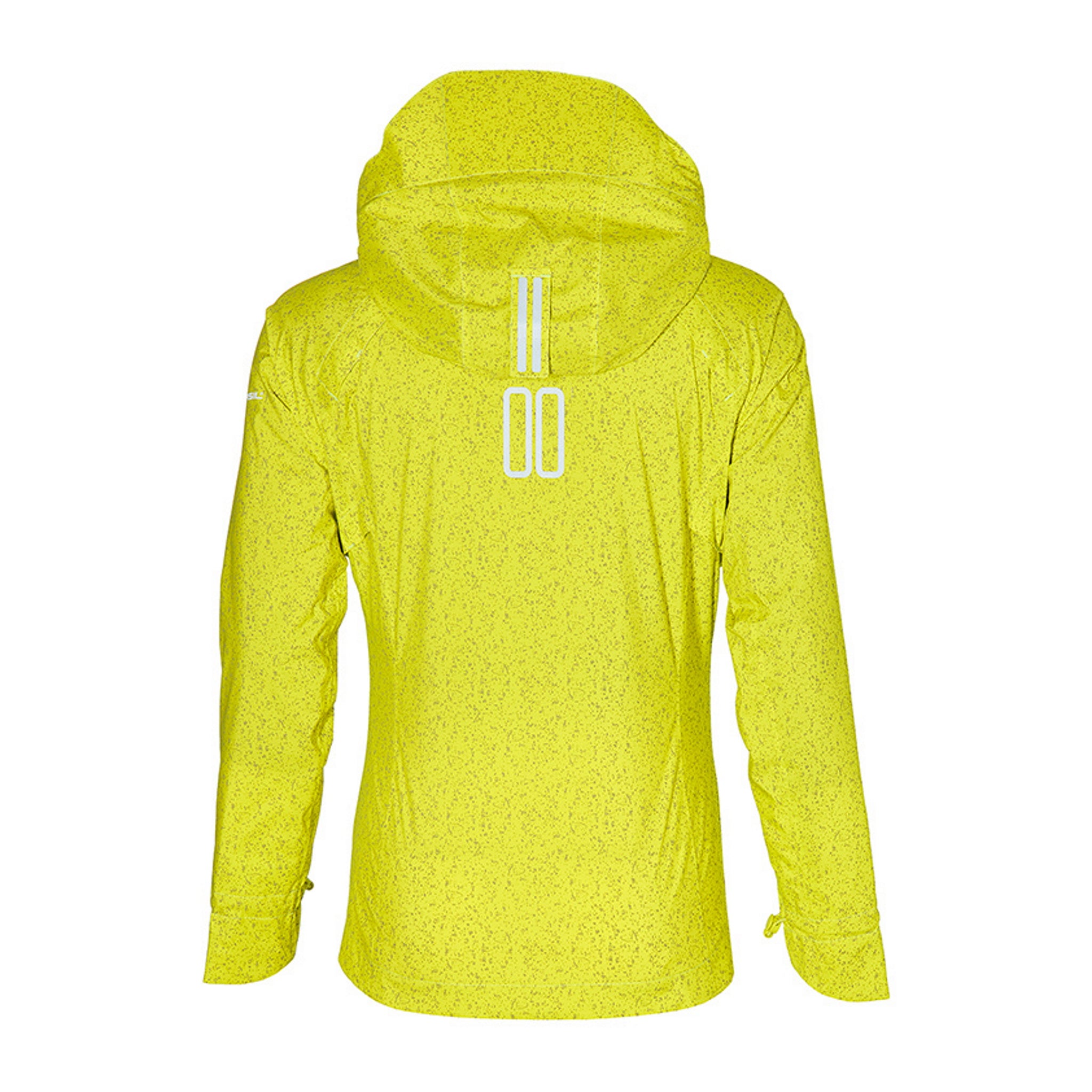 Basil Skane Women's Hi-Vis Bicycle Rain Jacket Neon Yellow Full Reflective