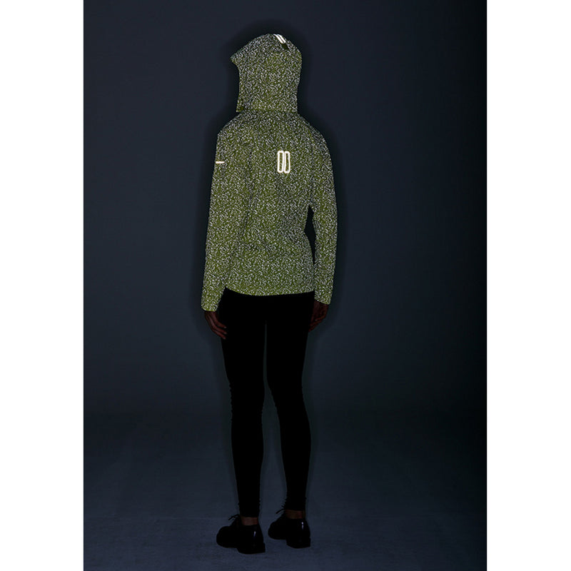 Basil Skane Women's Hi-Vis Bicycle Rain Jacket Neon Yellow Full Reflective