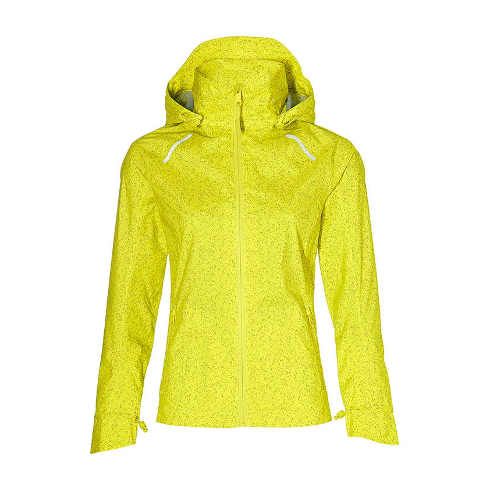 Basil Skane Women's Hi-Vis Bicycle Rain Jacket Neon Yellow Full Reflective