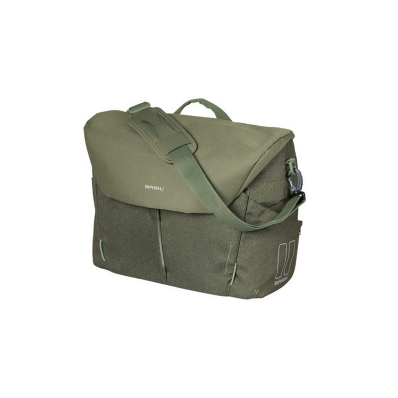 Basil B-Safe Commuter Office Bag With  Nordlicht Light Olive Green (Includes Rain Cover)