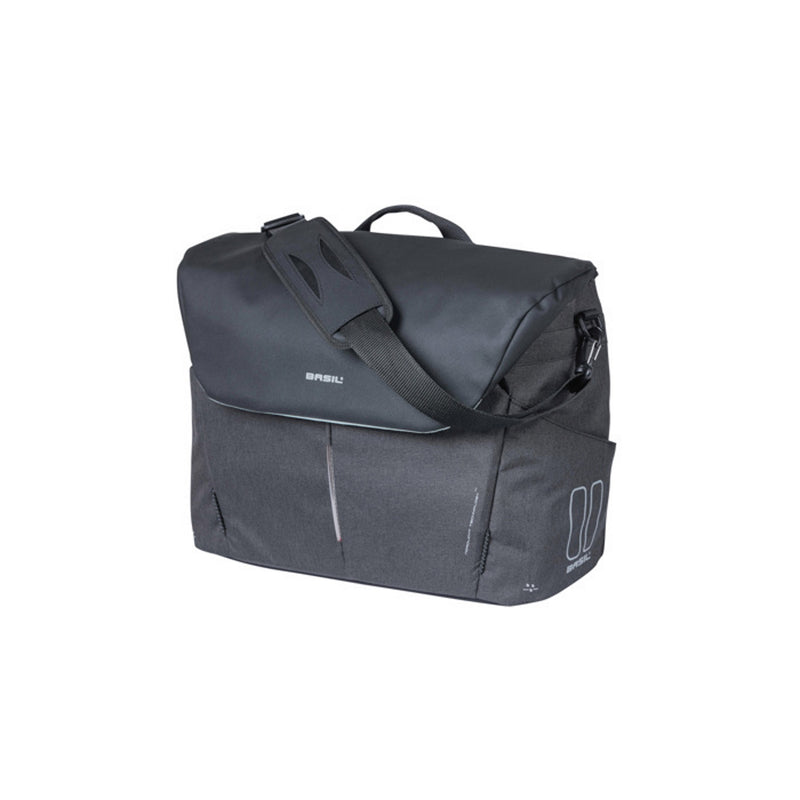 Basil B-Safe Commuter Office Bag with LED Graphite Black (Includes Rain Cover)