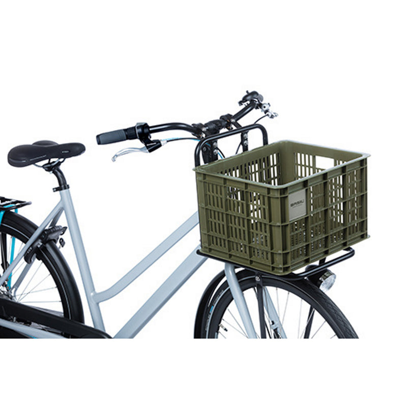 Basil Bicycle Crate Med 29.5L Recycled Synthetic Moss Green