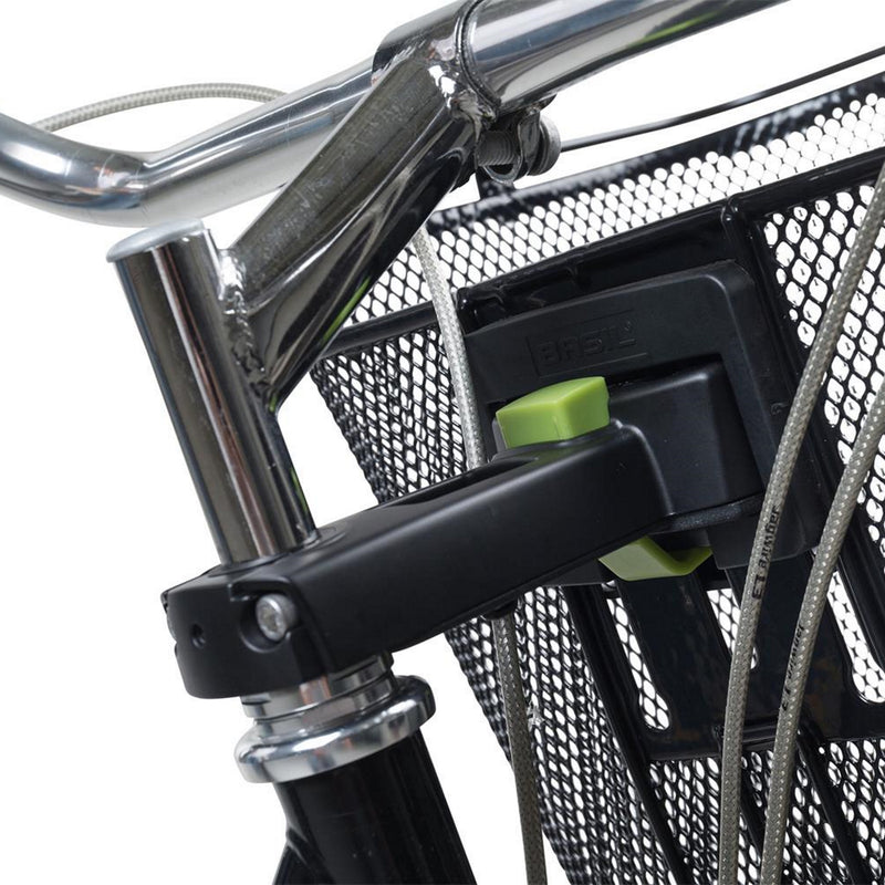 Basil Bremen Front Basket Mesh Black with Ahead-Stem Holder