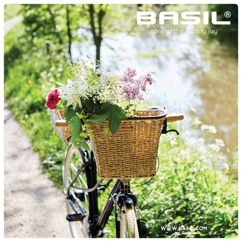 Basil Bremen Rattan Look FM Front Basket Seagrass (Only for Fixed Mount Systems)