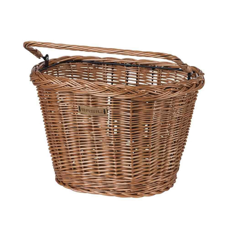 Basil Bremen Wicker KF Front Basket Natural Brown