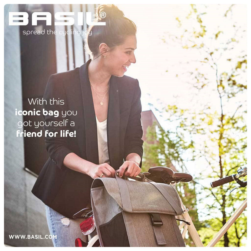 Basil Go-Single Bag 16L Grey Melee