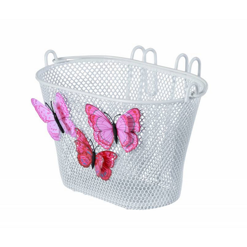 Basil Jasmin Butterfly Junior Basket Double Hooks White