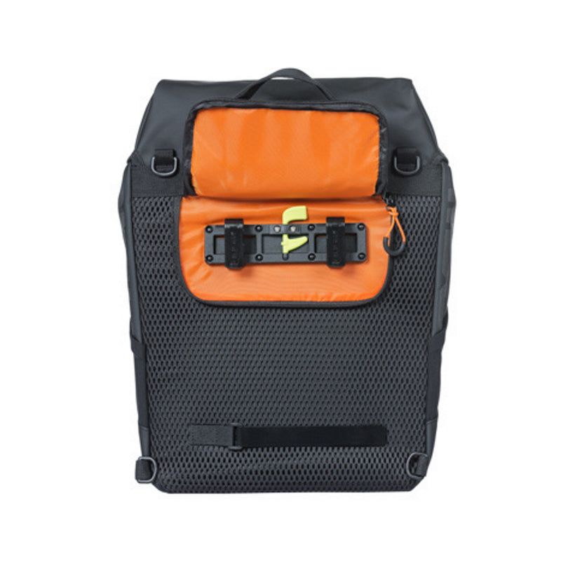 Basil Miles Tarpaulin Day Pack 17L Black Orange