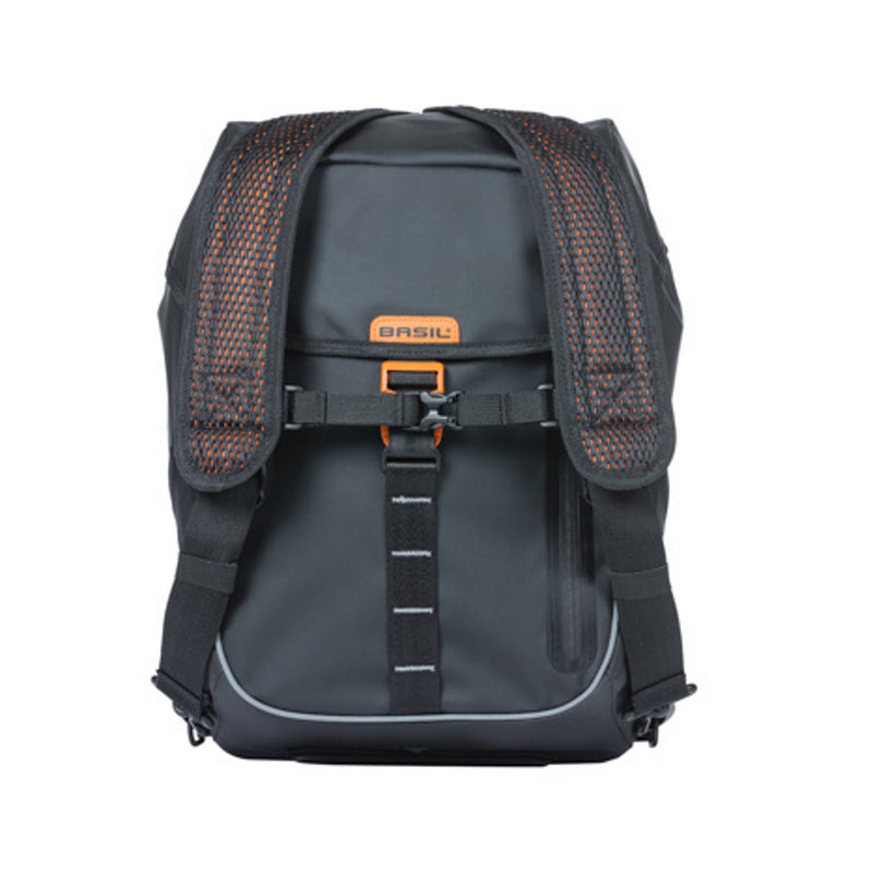 Basil Miles Tarpaulin Day Pack 17L Black Orange