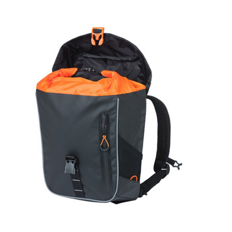 Basil Miles Tarpaulin Day Pack 17L Black Orange