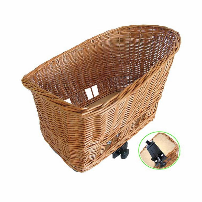 Basil Pasja Large Dog Basket 38L/50cm with Universal Carrier Clamp Natural