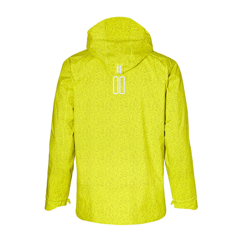 Basil Skane Men's Hi-Vis Bicycle Rain Jacket - Neon Yellow Full Reflective