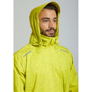 Basil Skane Men's Hi-Vis Bicycle Rain Jacket - Neon Yellow Full Reflective