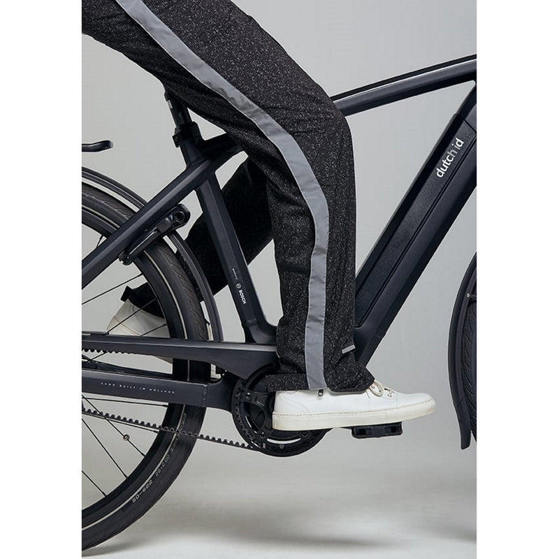 Basil Skane Men's Hi-Vis Bicycle Rain Pants Jet Black Reflective