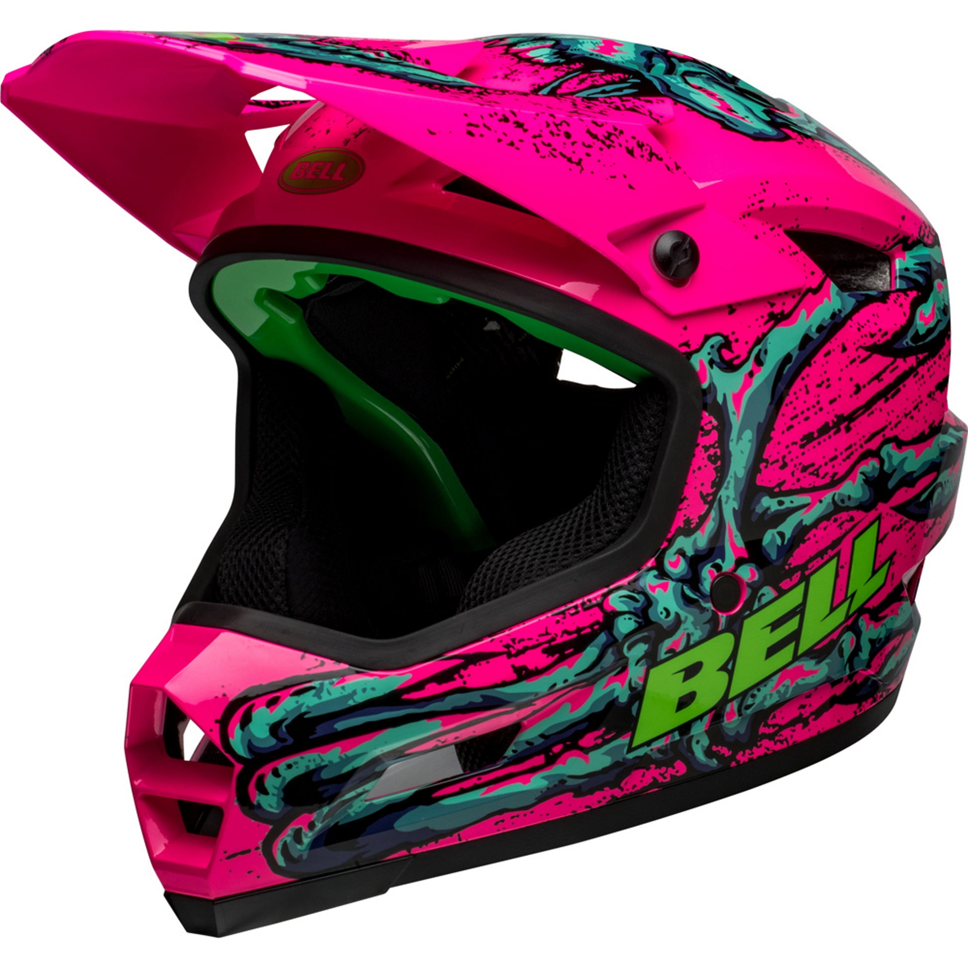 bell pint bike helmet gloss pink Bell Sanction 2 DLX MIPS Full-Face Helmet Bonehead Gloss Pink/Turquois – 99bikes.co.nz