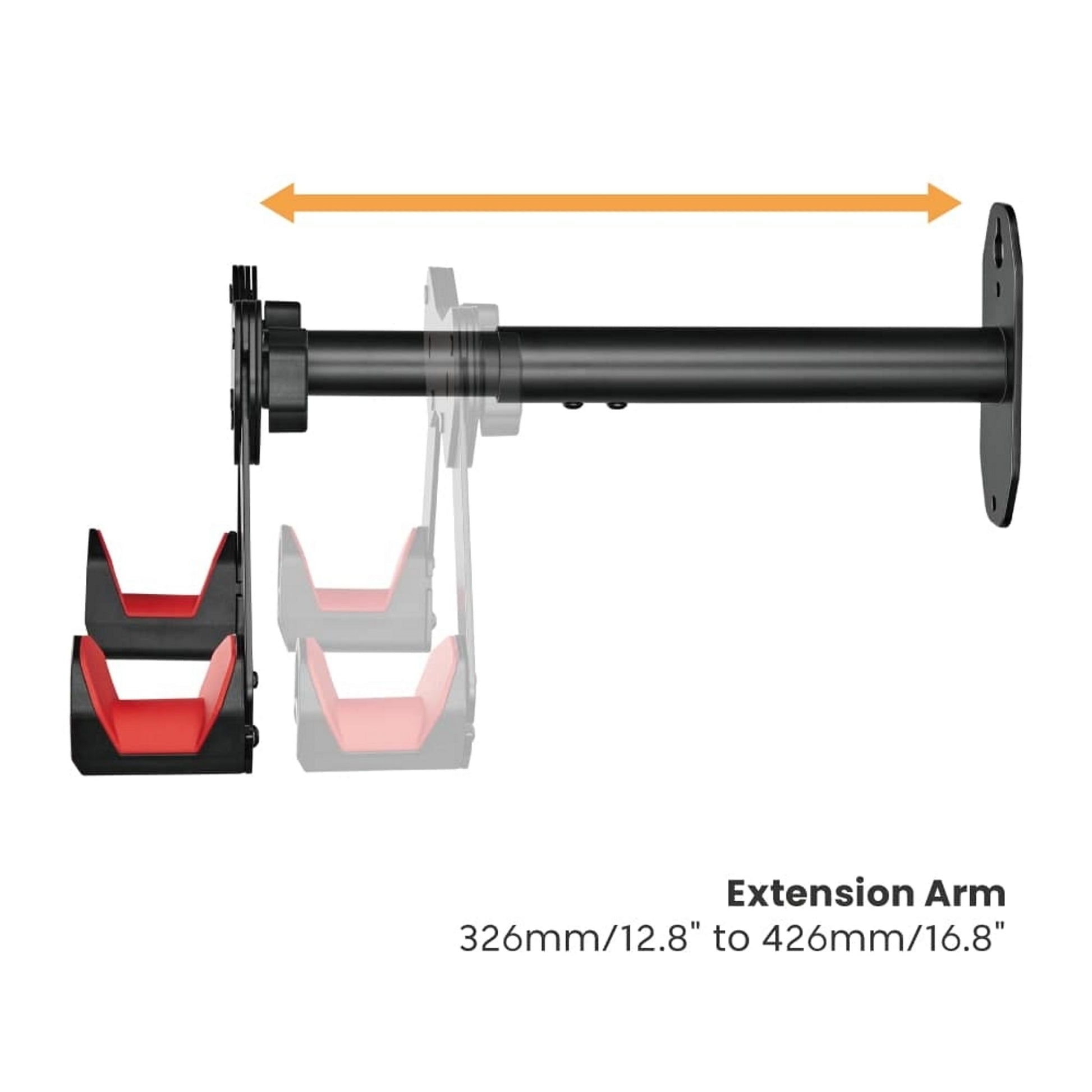 Bikerakz EZI-Hang Wall Mounted Bike Rack Black/Red - up to 25kg