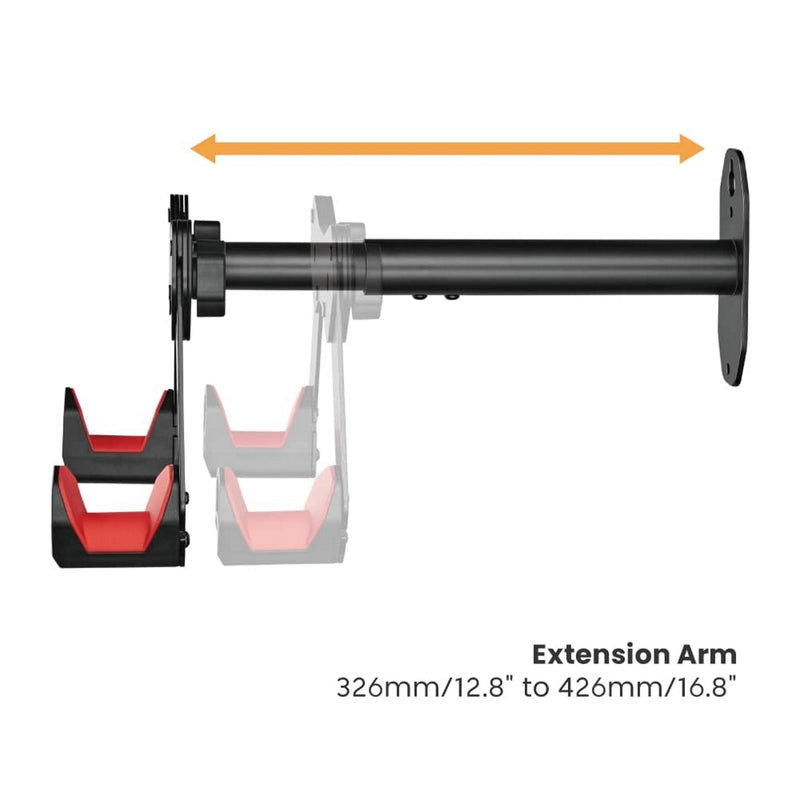 Bikerakz EZI-Hang Wall Mounted Bike Rack Black/Red - up to 25kg