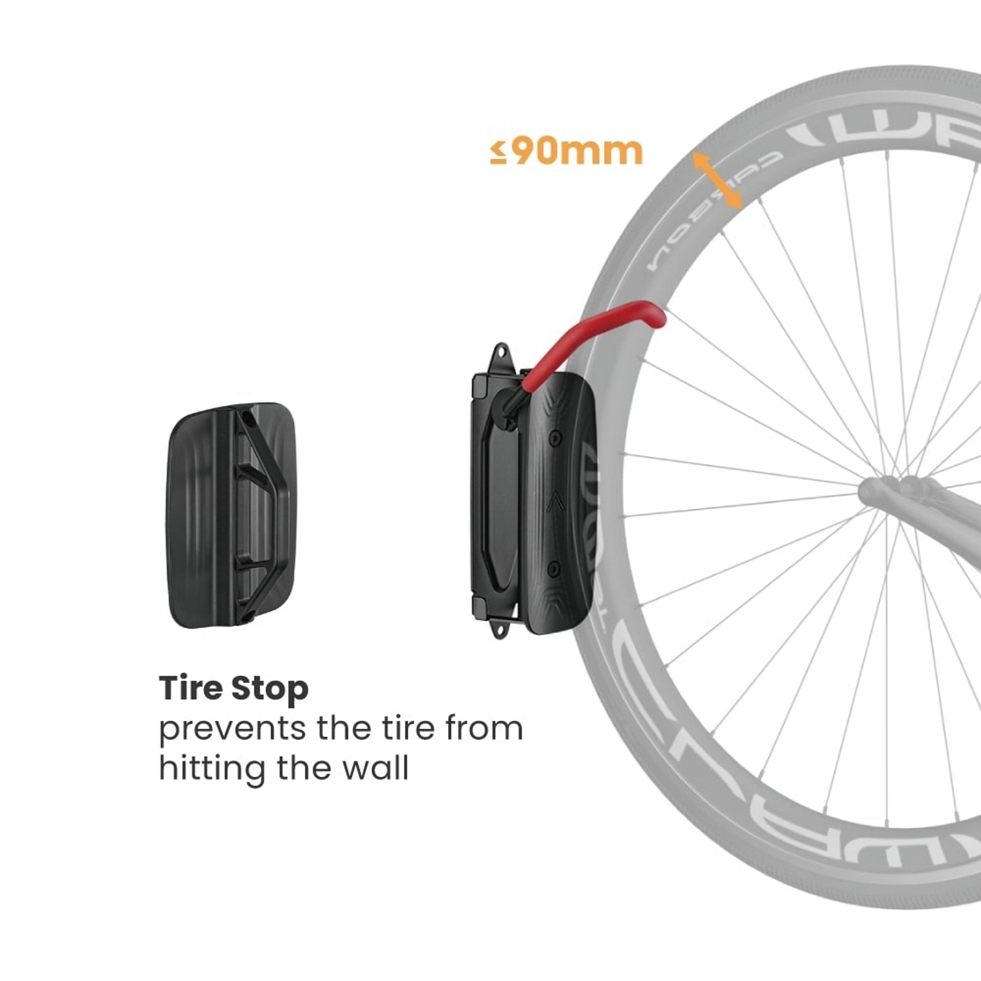 Bikerakz EZI-Hold Wall Mounted Bike Rack Red