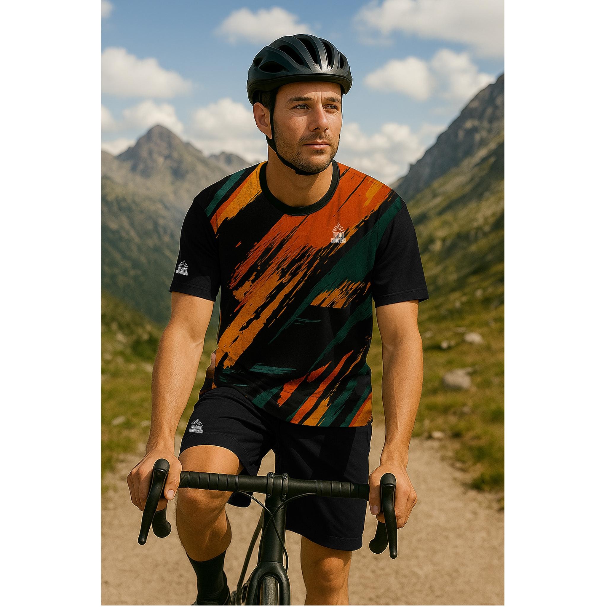 Black Mountain Shadow Trail Slasher Short Sleeve MTB Jersey Orange