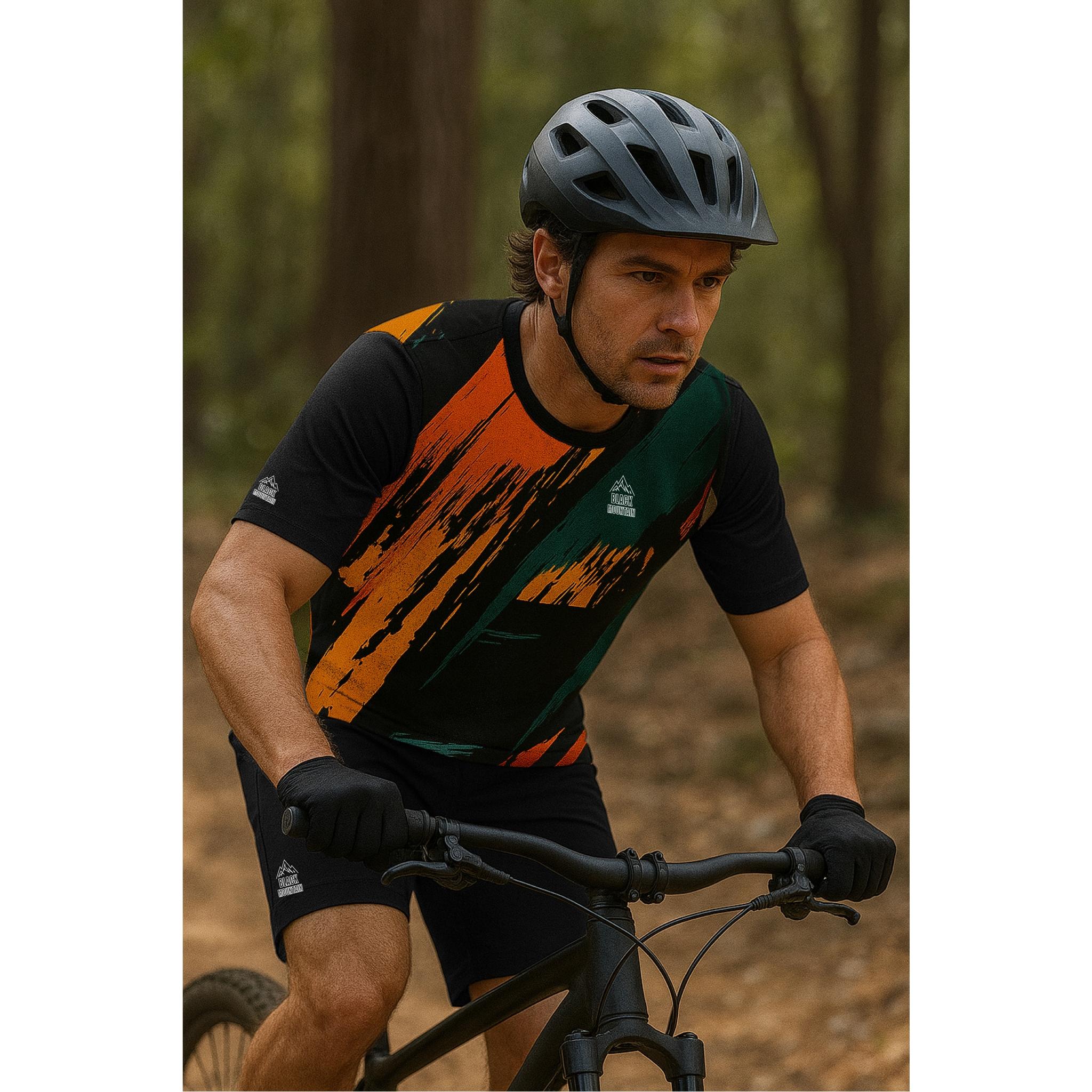 Black Mountain Shadow Trail Slasher Short Sleeve MTB Jersey Orange