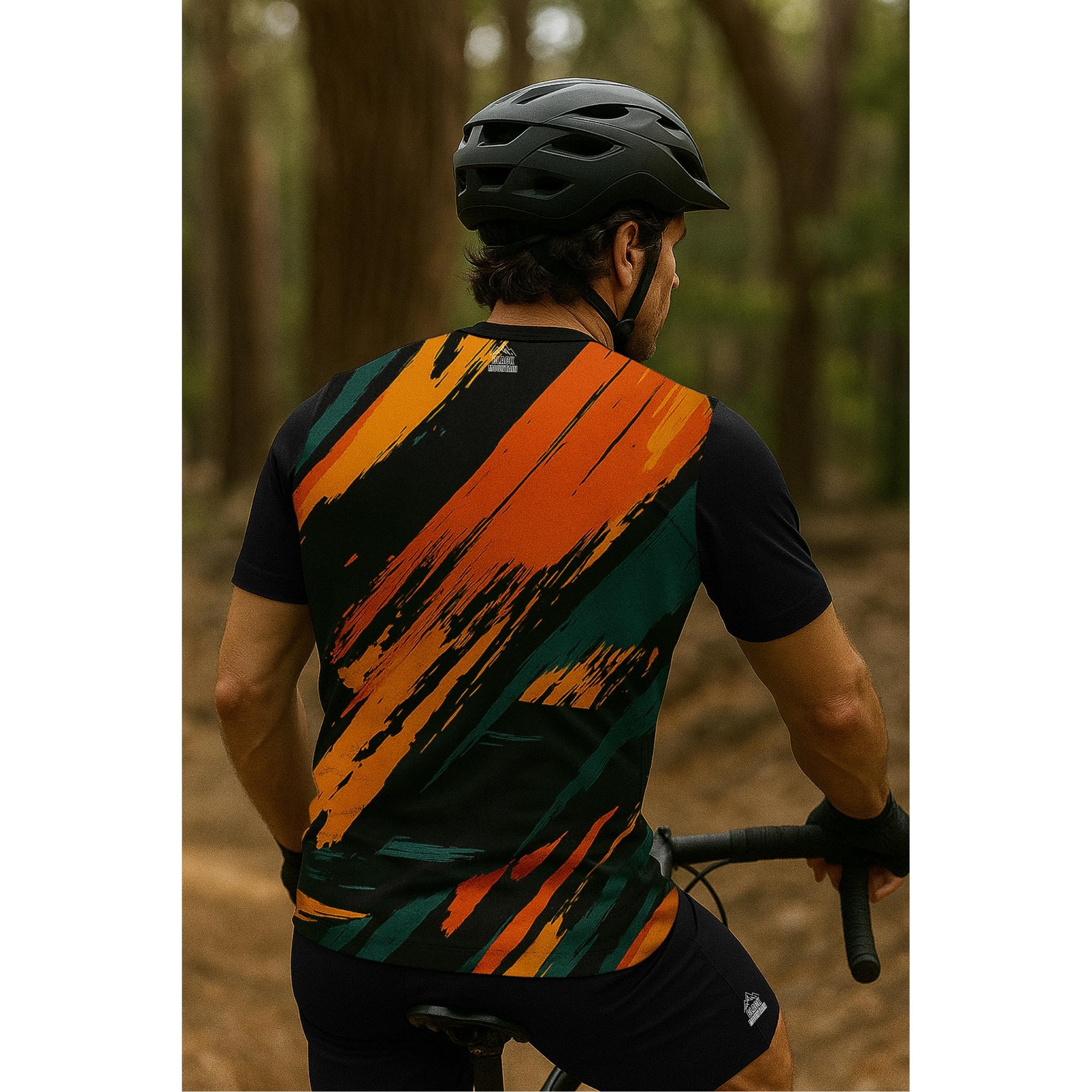 Black Mountain Shadow Trail Slasher Short Sleeve MTB Jersey Orange