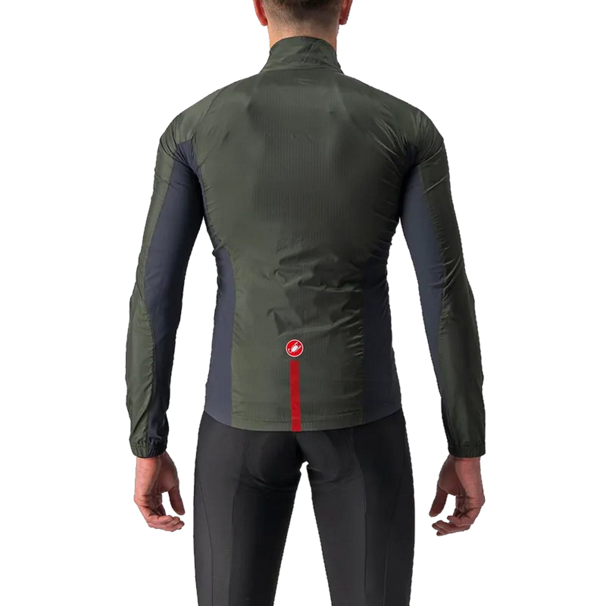 Castelli Men's Squadra Stretch Jacket Military Green/Dark Gray