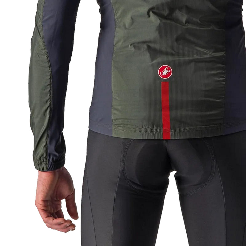 Castelli Men's Squadra Stretch Jacket Military Green/Dark Gray