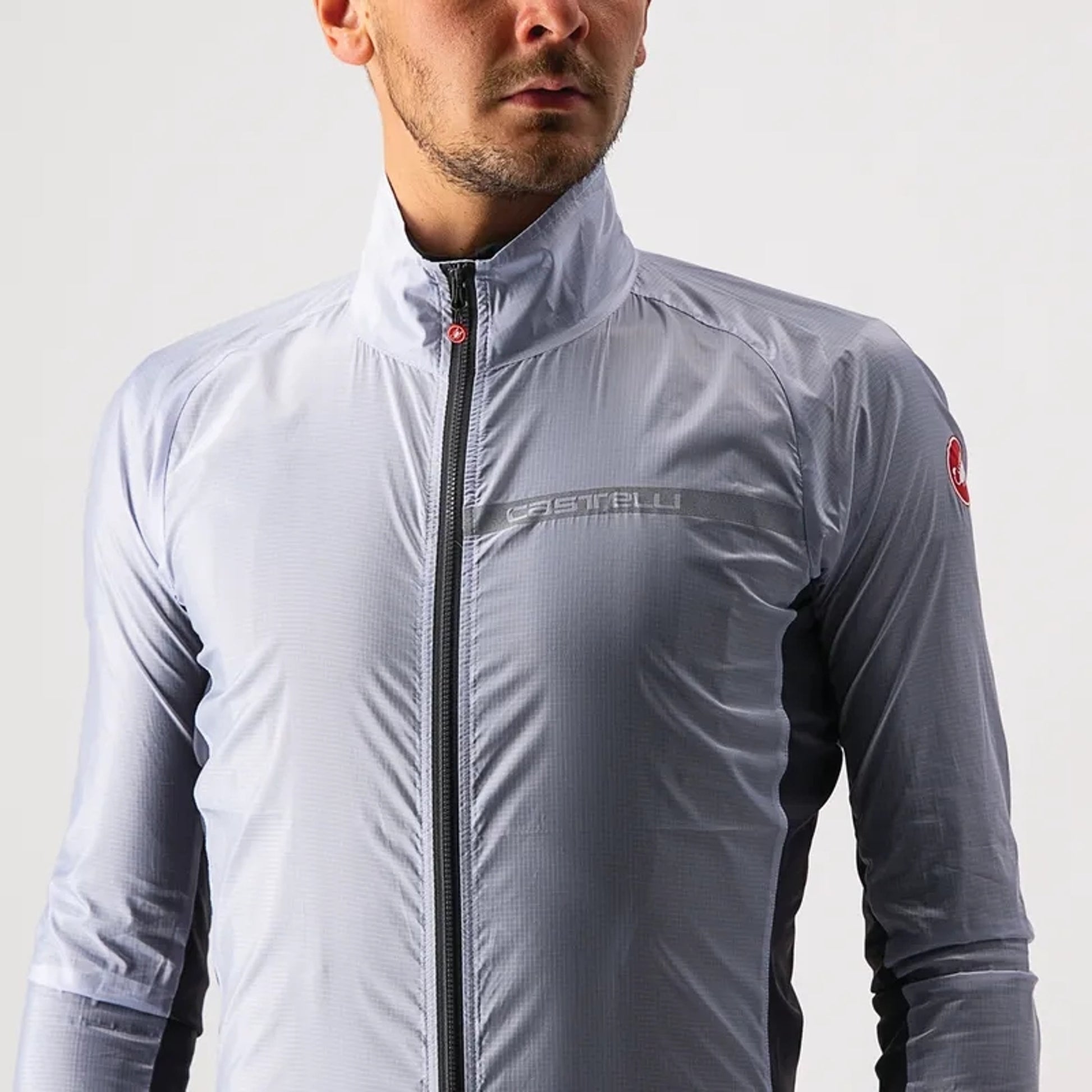 Castelli Squadra Stretch Wind Jacket Silver Grey/Dark Grey